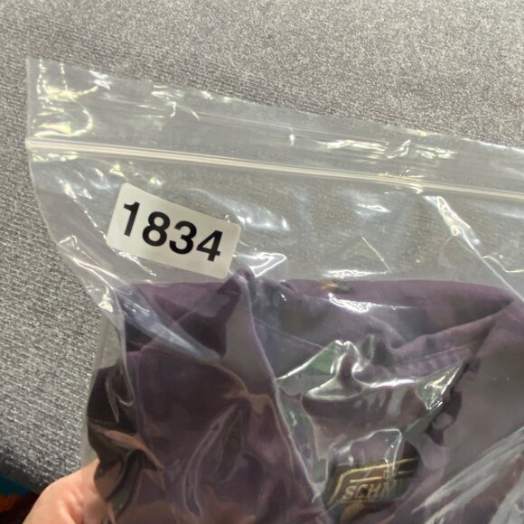 C.E. Schmidt Workwear Shirt Mens M Purple Cotton Button-Down Long Sleeves Pocket - Picture 9 of 9